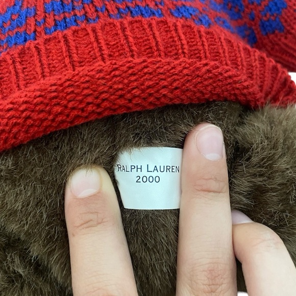 Ralph Lauren Teddy Bear - 15” - Brown and Red - Picture 4 of 4